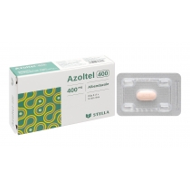 Viên nhai Azoltel 400 trị giun sán (1 vỉ x 1 viên)