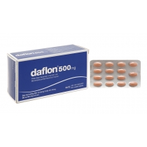 Daflon 500mg trị trĩ, suy giãn tĩnh mạch (4 vỉ x 15 viên)