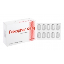 Fexophar 120mg trị viêm mũi dị ứng, mày đay (5 vỉ x 10 viên)