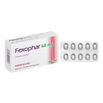 Fexophar 60mg trị viêm mũi dị ứng, mày đay (5 vỉ x 10 viên)