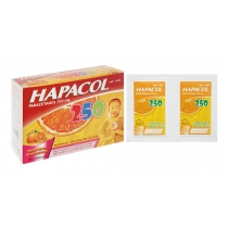 Bột sủi Hapacol 250 giảm đau, hạ sốt (24 gói x 1.5g)