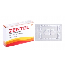 Zentel 200mg trị giun sán (1 vỉ x 2 viên)