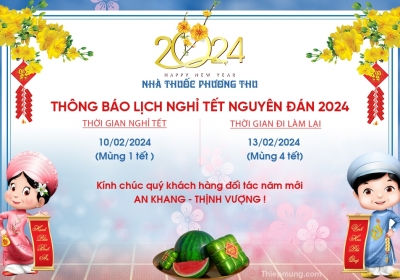 Thông báo lịch nghỉ Tết Nguyên Đán 2024