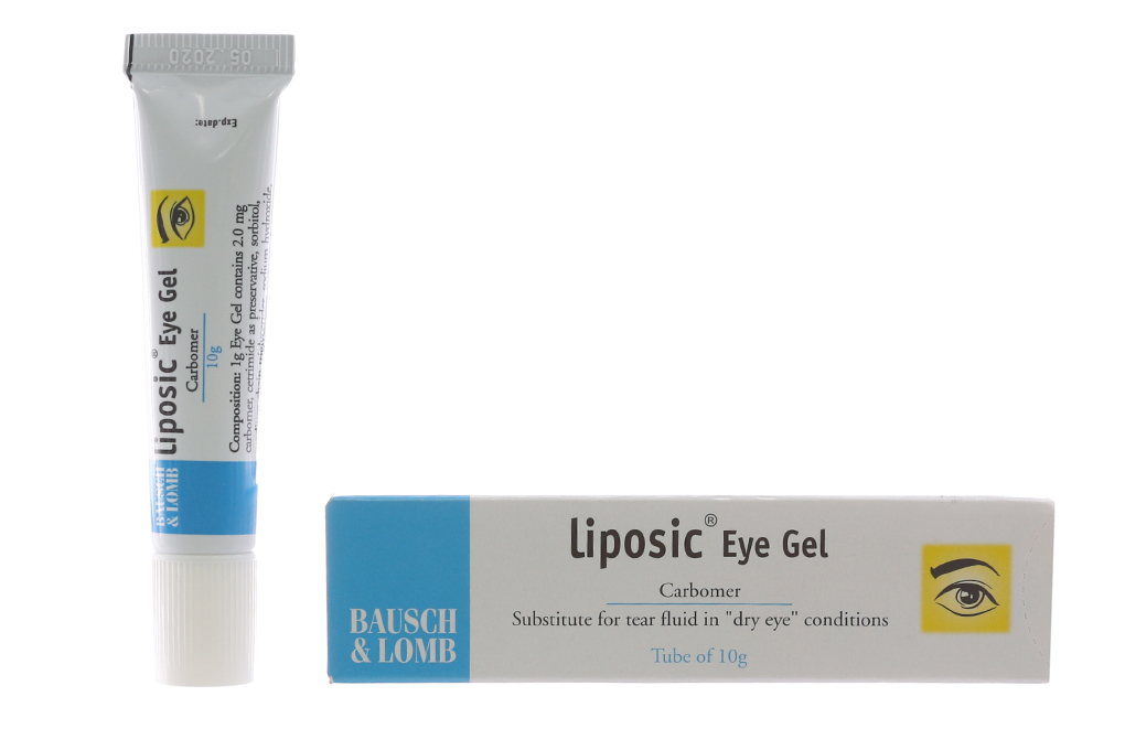 Gel tra mắt Liposic Eye Gel 2mg/g trị khô mắt tuýp 10g