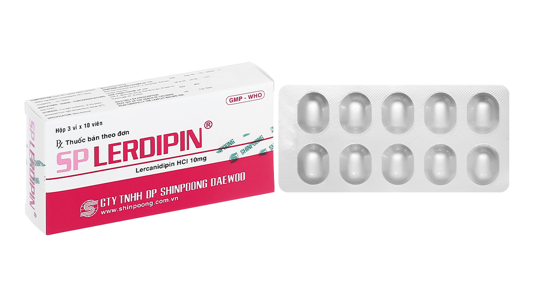 SP Lerdipin 10mg trị tăng huyết áp (3 vỉ x 10 viên)