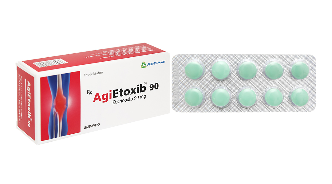 AgiEtoxib 90mg giảm đau, kháng viêm xương khớp (3 vỉ x 10 viên)