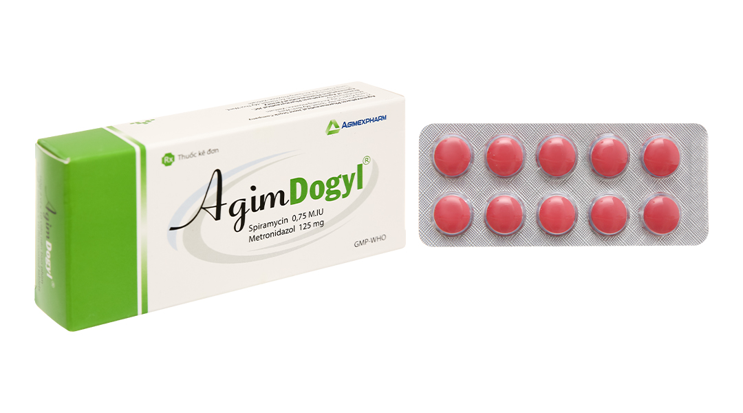 AgimDogyl trị nhiễm khuẩn răng miệng (2 vỉ x 10 viên)