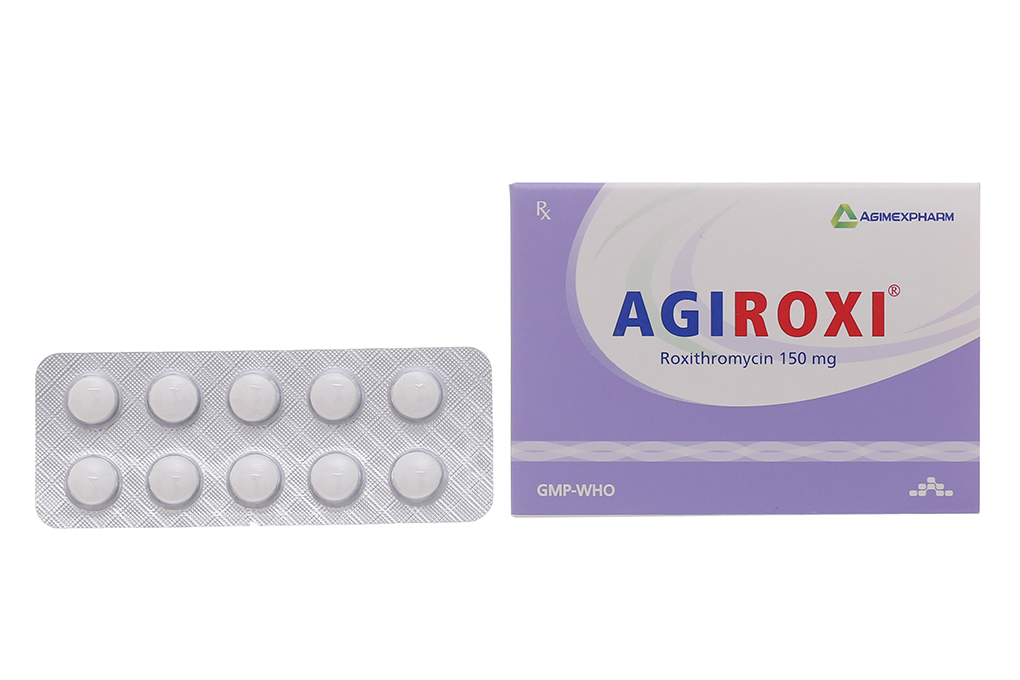 Agiroxi 150mg trị nhiễm khuẩn (10 vỉ x 10 viên)