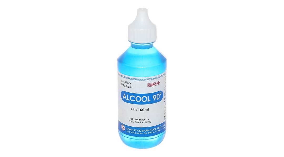 Cồn Alcool 90 độ OPC sát trùng ngoài da chai 60ml