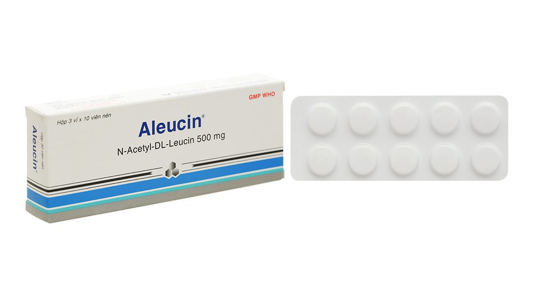 Aleucin 500mg trị chóng mặt (3 vỉ x 10 viên)