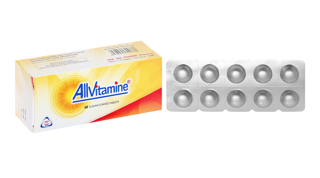 Allvitamine bổ sung vitamin (6 vỉ x 10 viên)