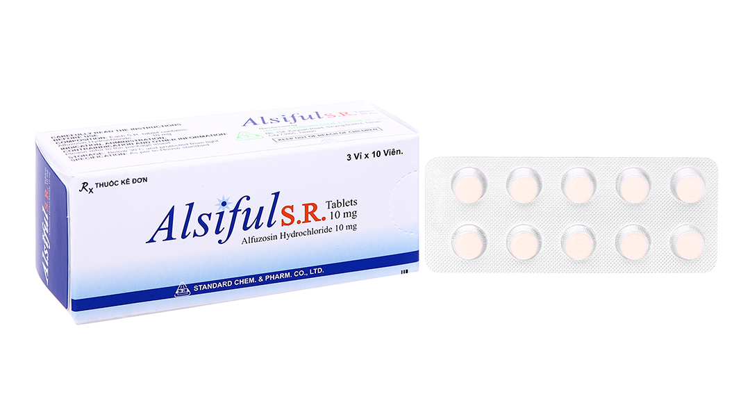 Alsiful S.R 10mg trị phì đại tuyến tiền liệt (3 vỉ x 10 viên)