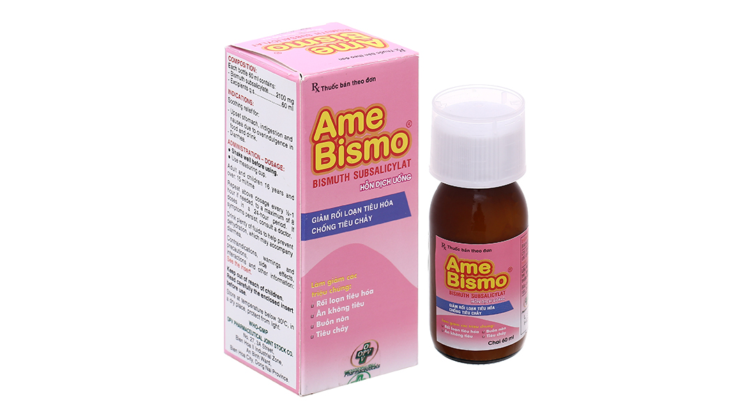 Hỗn dịch uống AmeBismo trị rối loạn tiêu hóa chai 60ml