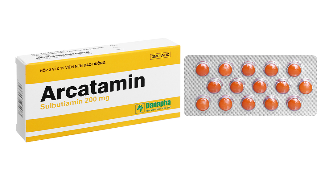 Arcatamin 200mg giảm mệt mỏi (2 vỉ x 15 viên)