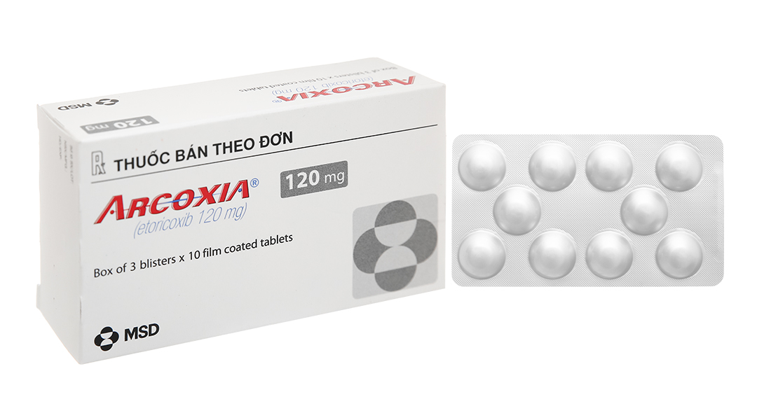 Arcoxia 120mg giảm đau, kháng viêm xương khớp (3 vỉ x 10 viên)