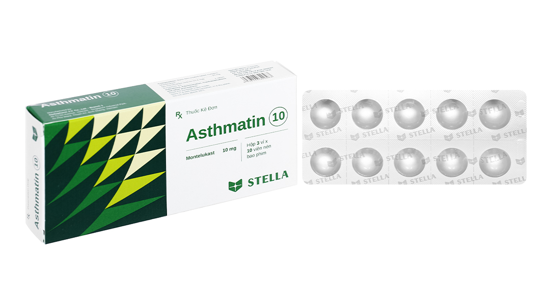 Asthmatin 10 trị hen suyễn (3 vỉ x 10 viên)