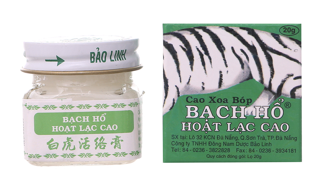 Cao xoa Bạch Hổ Hoạt Lạc Cao lọ 20g