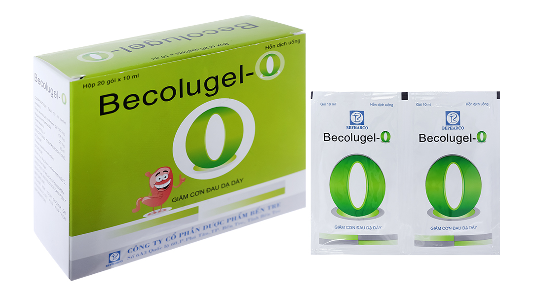 Hỗn dịch uống Becolugel-O trị loét dạ dày, tá tràng (20 gói x 10ml)