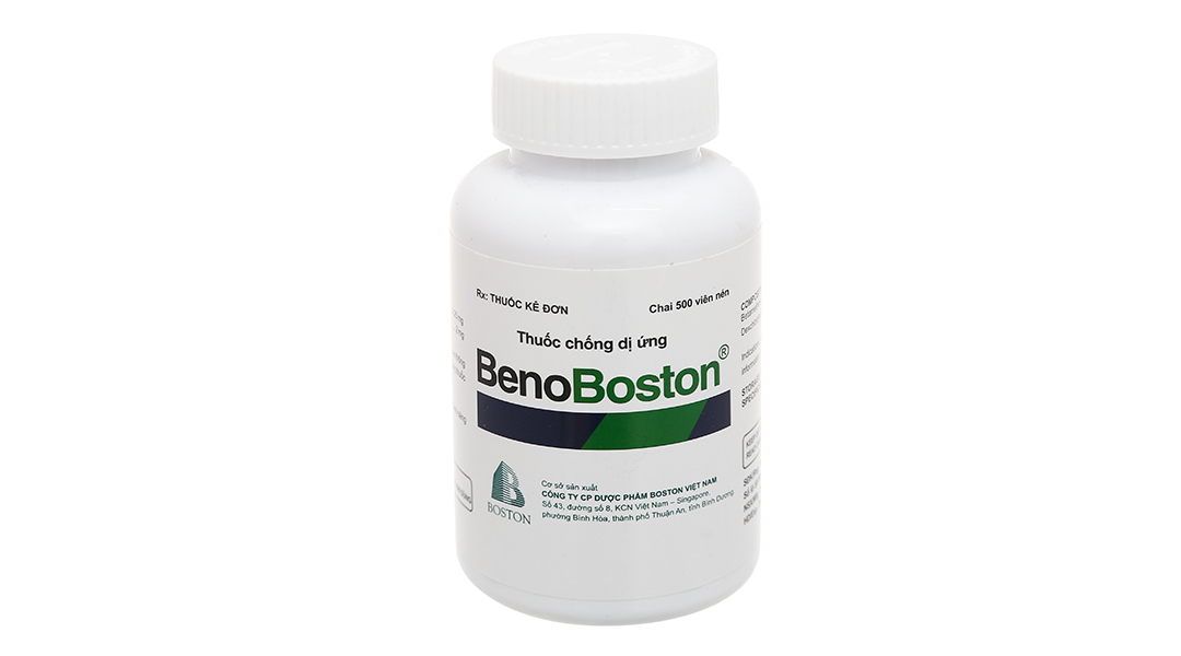 BenoBoston trị viêm mũi dị ứng, mày đay lọ 500 viên