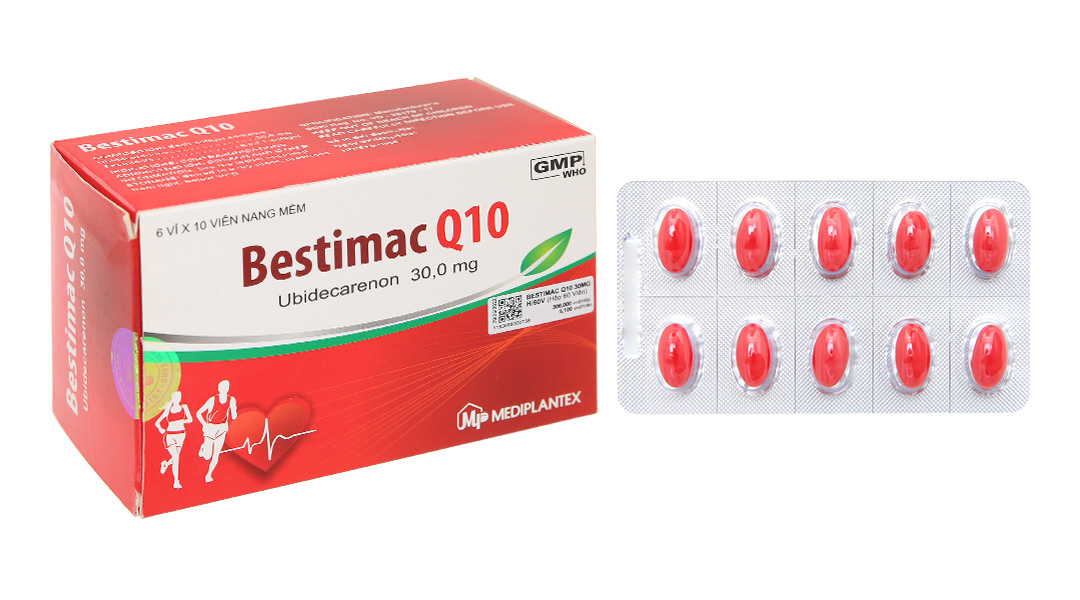 Bestimac Q10 30mg hỗ trợ điều trị tăng Cholesterol hộp 6 vỉ x 10 viên