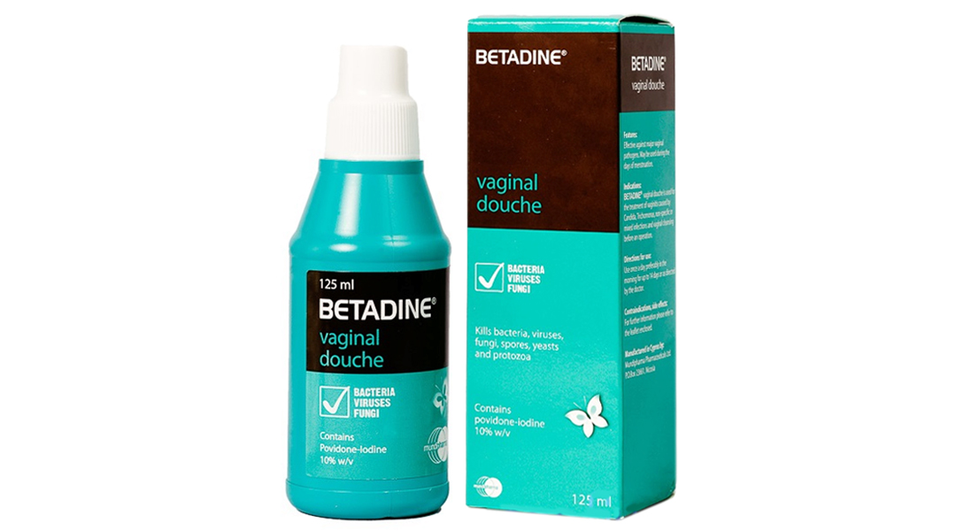 Dung dịch Betadine Vaginal Douche 10% hỗ trợ trị nhiễm khuẩn âm đạo chai 125ml