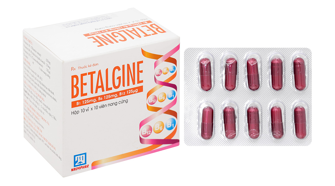 Betalgine trị thiếu vitamin B1, B6, B12 (10 vỉ x 10 viên)