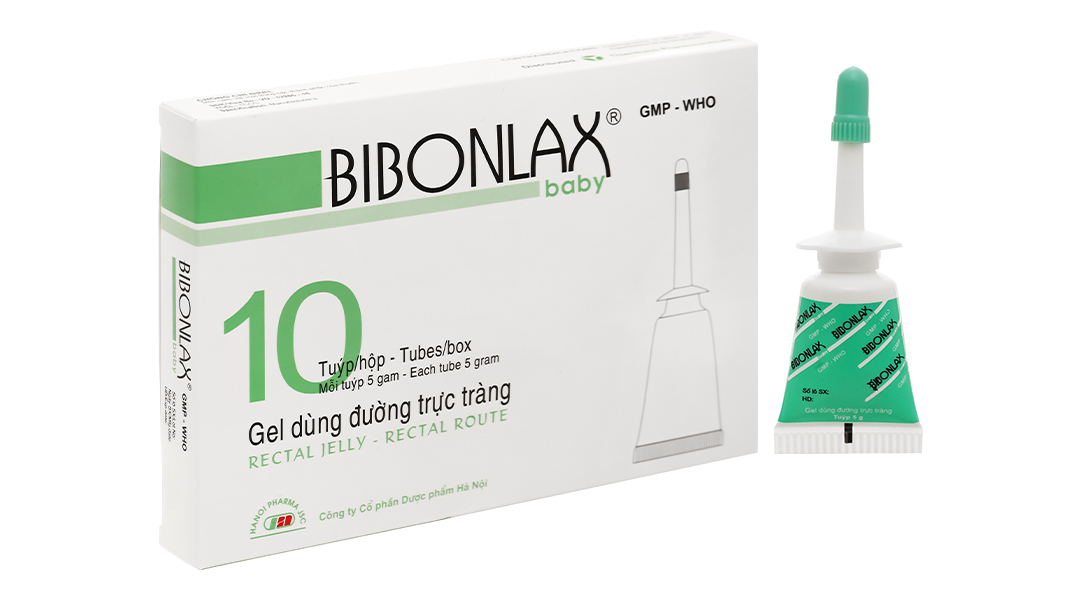 Gel bơm trực tràng Bibonlax Baby trị táo bón (10 tuýp x 5g)