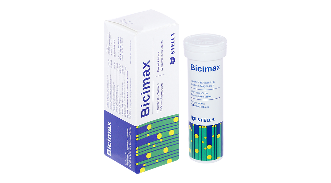 Bicimax bổ sung vitamin nhóm B, vitamin C, canxi và magie tuýp 10 viên