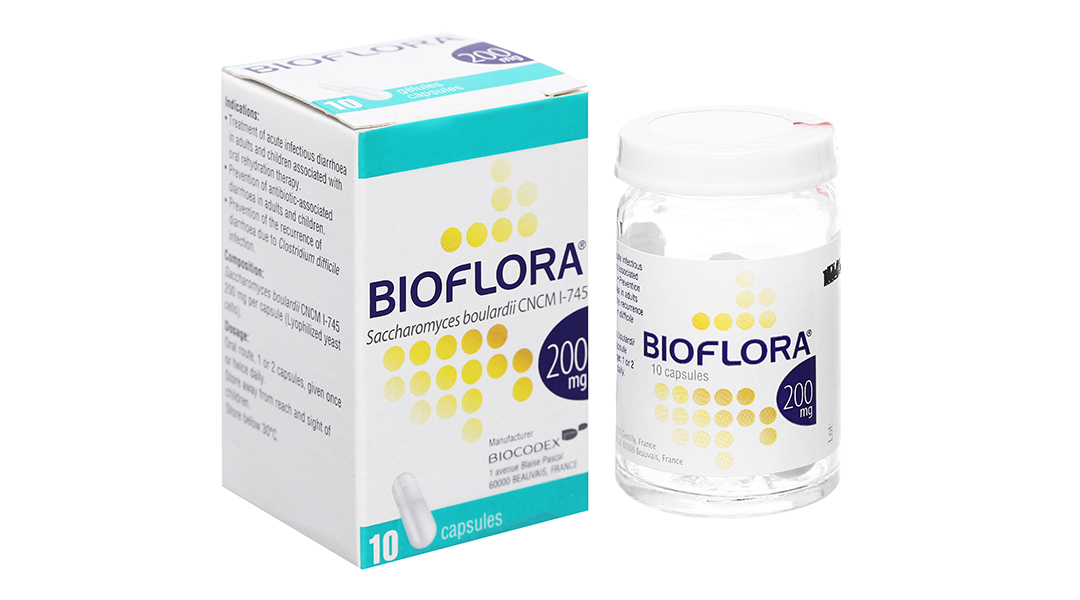 Bioflora 200mg trị tiêu chảy lọ 10 viên