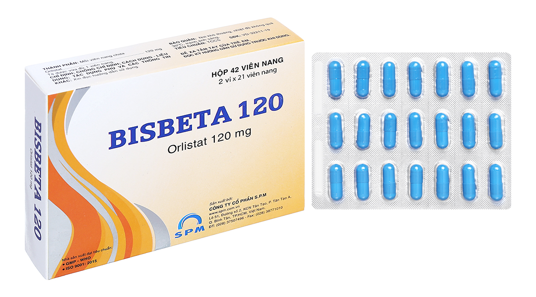 Bisbeta 120 kiểm soát cân nặng, hỗ trợ trị béo phì (2 vỉ x 21 viên)