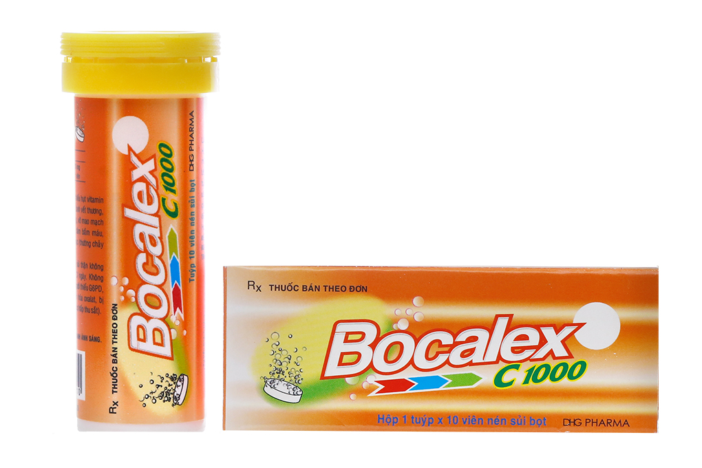 Viên nén sủi bọt Bocalex C 1000 trị thiếu vitamin C tuýp 10 viên