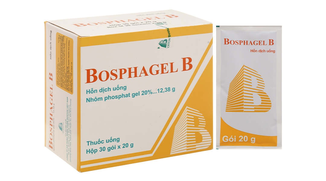 Hỗn dịch uống Bosphagel B 20% trị trào ngược dạ dày, thực quản (30 gói x 20g)