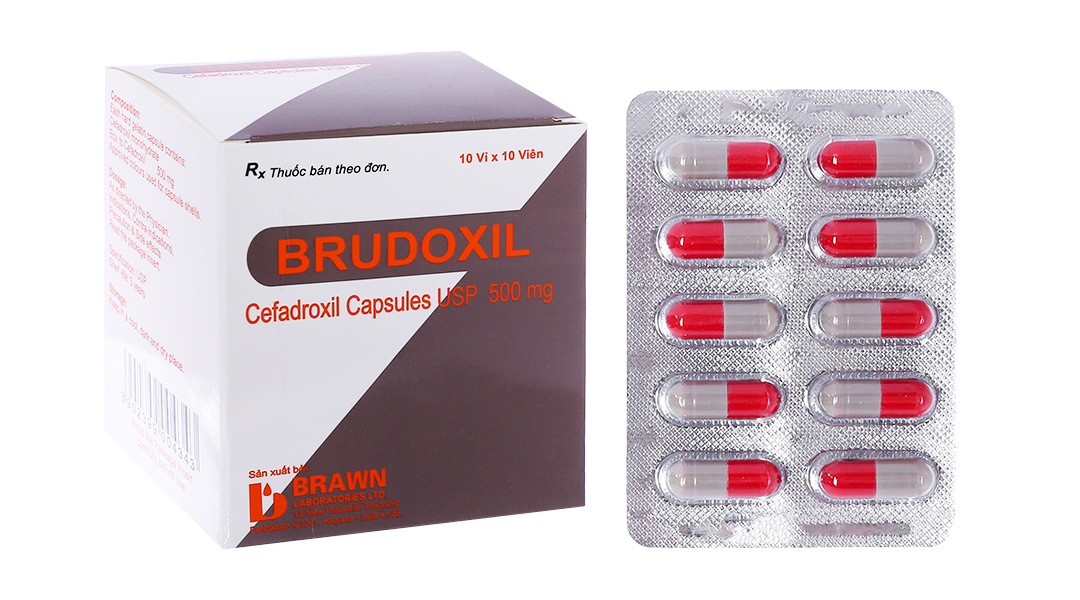 Brudoxil 500mg trị nhiễm khuẩn (10 vỉ x 10 viên)