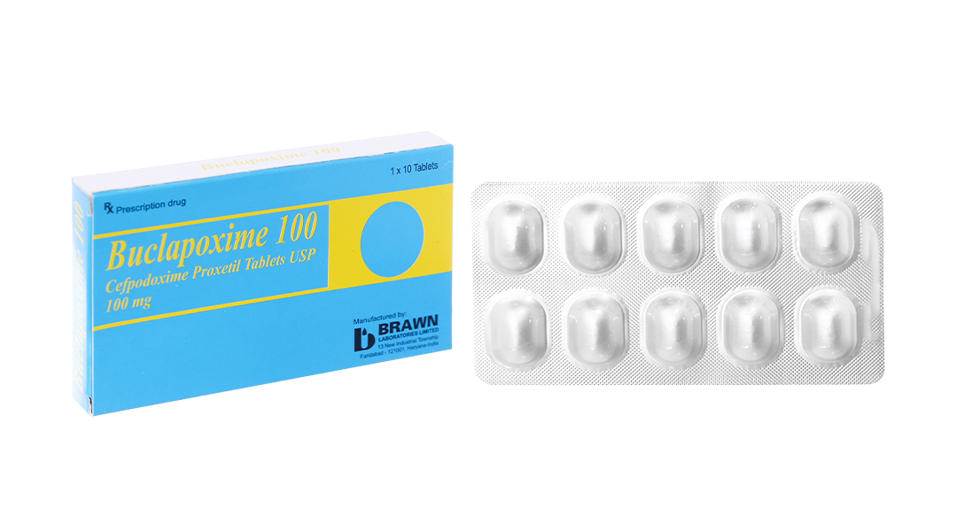 Buclapoxime 100 trị nhiễm khuẩn (1 vỉ x 10 viên)