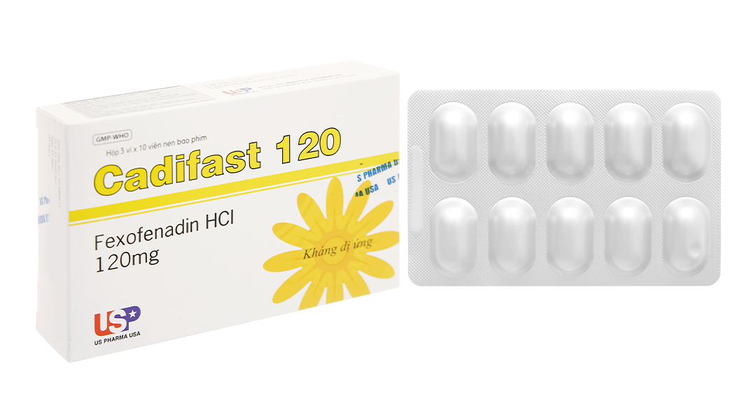 Cadifast 120 trị mày đay mạn tính (3 vỉ x 10 viên)