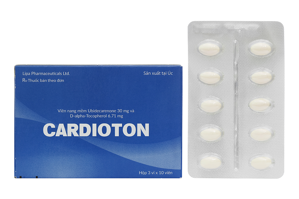 Cardioton trị tăng huyết áp, đau thắt ngực (3 vỉ x 10 viên)