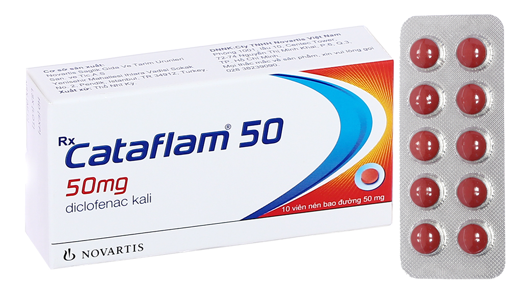 Cataflam 25mg giảm đau, kháng viêm xương khớp (1 vỉ x 10 viên)