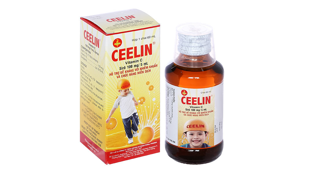 Siro Ceelin 100mg/5ml bổ sung vitamin C, tăng đề kháng chai 60ml