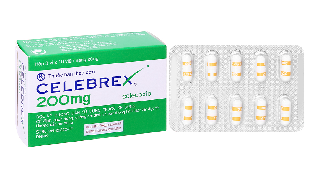 Celebrex 200mg giảm đau, kháng viêm xương khớp (3 vỉ x 10 viên)