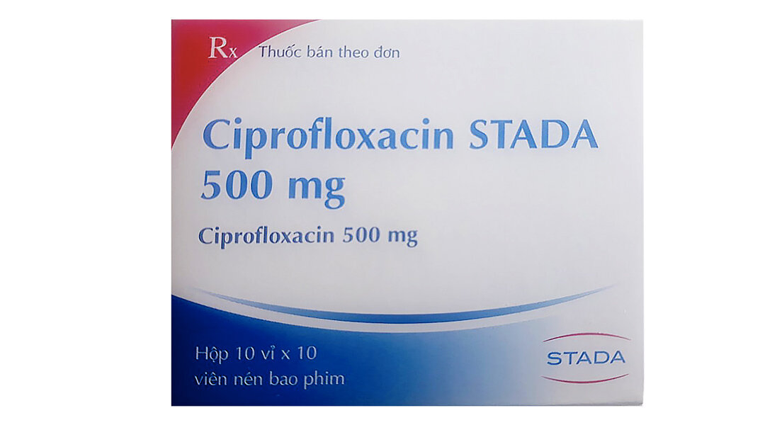 Ciprofloxacin Stada 500mg trị nhiễm khuẩn (10 vỉ x 10 viên)