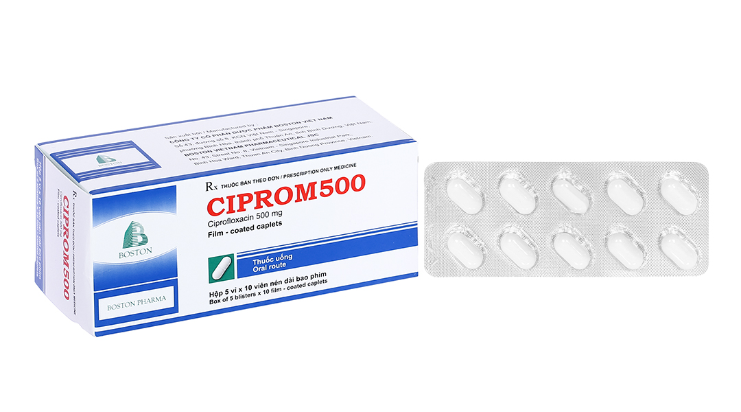 Ciprom500 trị nhiễm khuẩn (5 vỉ x 10 viên)