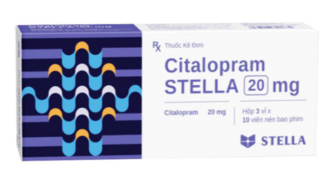 Citalopram Stella 20mg trị trầm cảm và rối loạn hoảng sợ