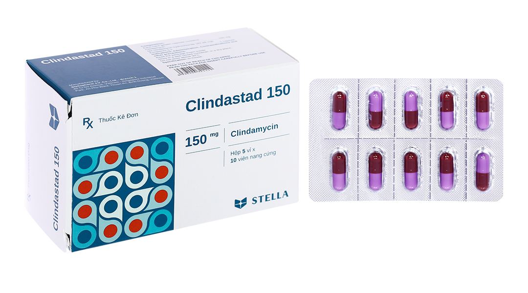 Clindastad 150 trị nhiễm khuẩn (5 vỉ x 10 viên)