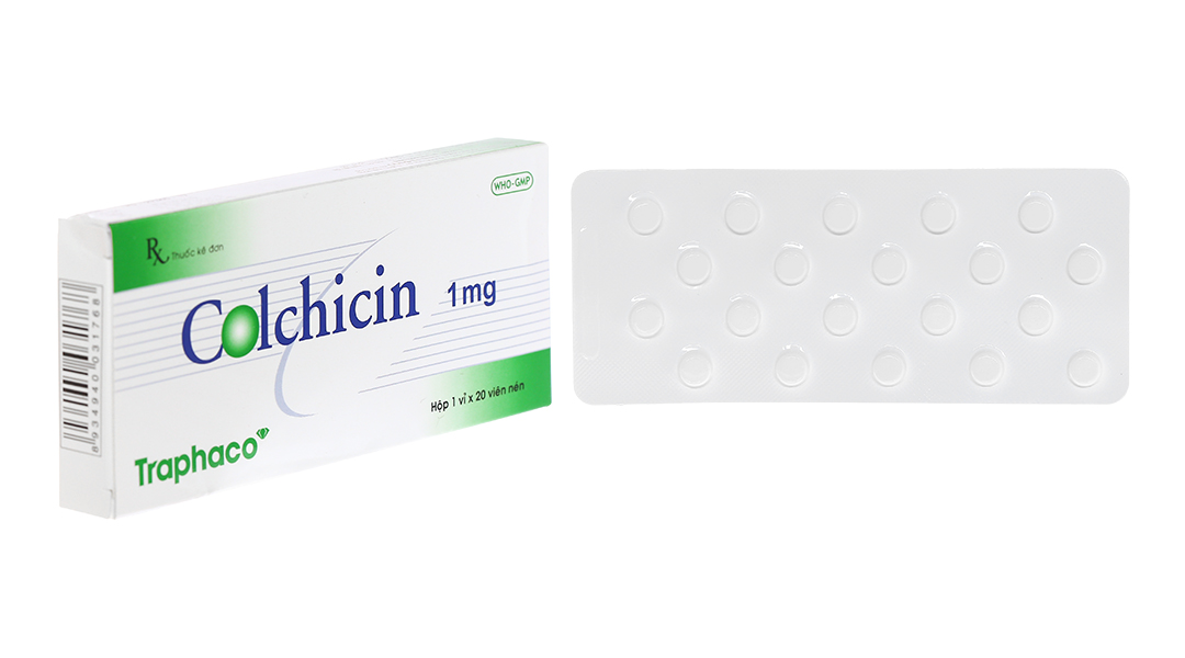 Colchicin Traphaco 1mg phòng và trị gout (1 vỉ x 20 viên)