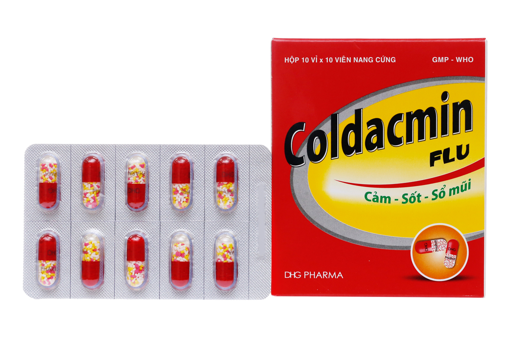 Coldacmin Flu trị cảm cúm, cảm lạnh (10 vỉ x 10 viên)