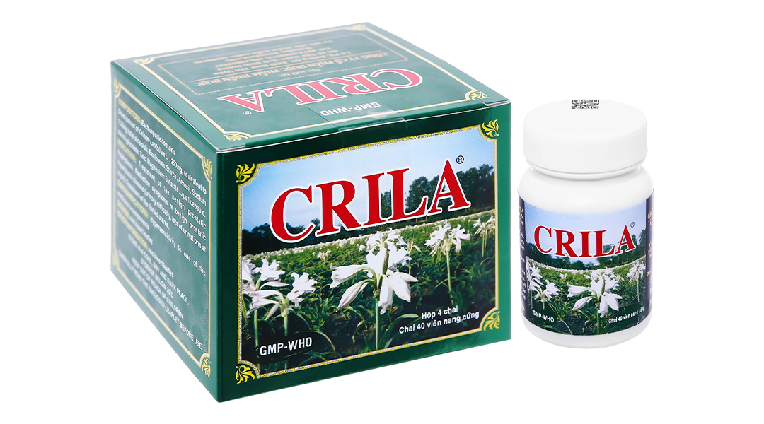 Crila 250mg trị phì đại tuyến tiền liệt, u xơ tử cung (4 chai x 40 viên)