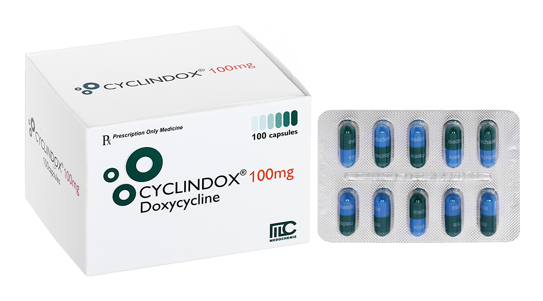 Cyclindox 100mg trị nhiễm khuẩn (10 vỉ x 10 viên)