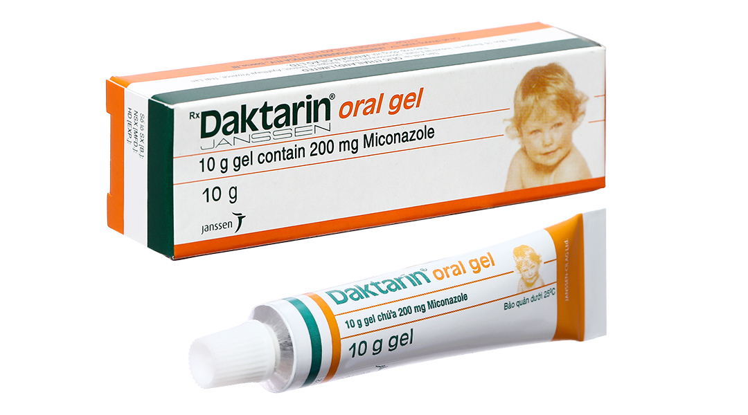 Gel dùng đường miệng Daktarin Oral Gel trị nhiễm nấm khoang miệng hầu tuýp 10g