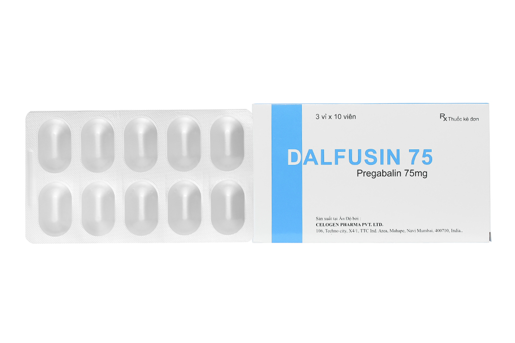 Dalfusin 75 trị động kinh, đau dây thần kinh (3 vỉ x 10 viên)