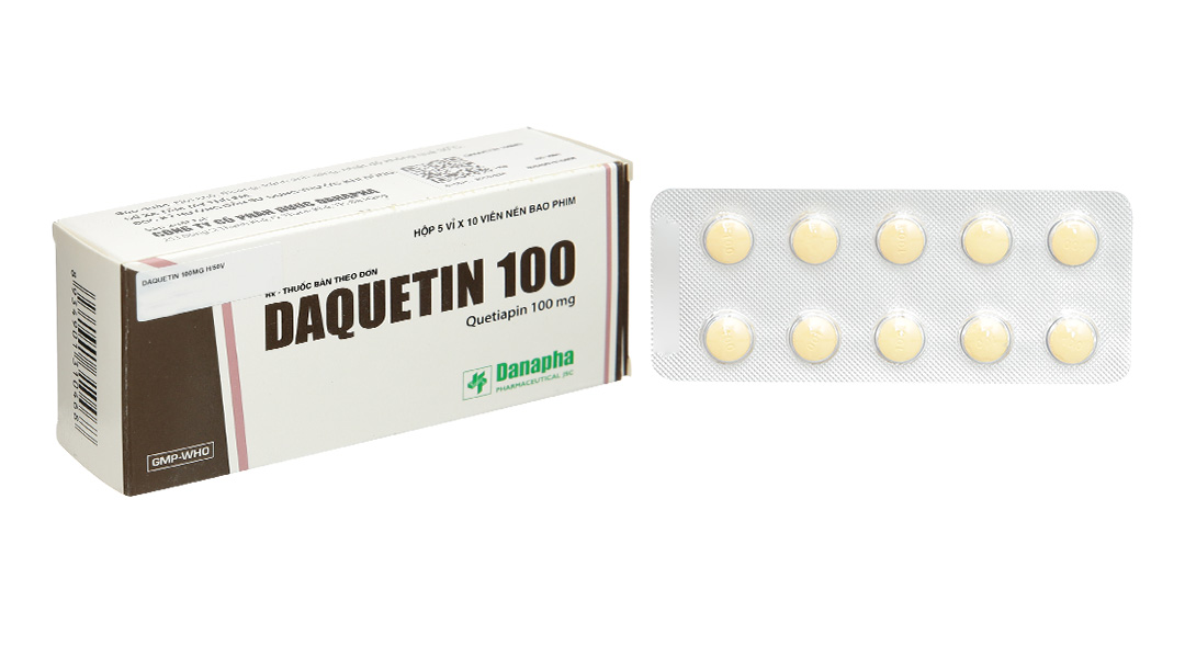 Daquetin 100 trị tâm thần phân liệt (5 vỉ x 10 viên)